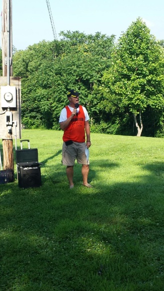 Race director Don Ledford, who along with Sarah Wilson organized the Waterfest 5K