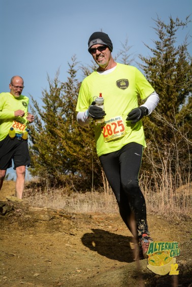 Jody Pasalich, Don Ledford and Russell Wenz (not pictured here, as he had long since crossed the finish line ahead) participated in the 10-plus-mile trail run around Wyandotte County Lake.